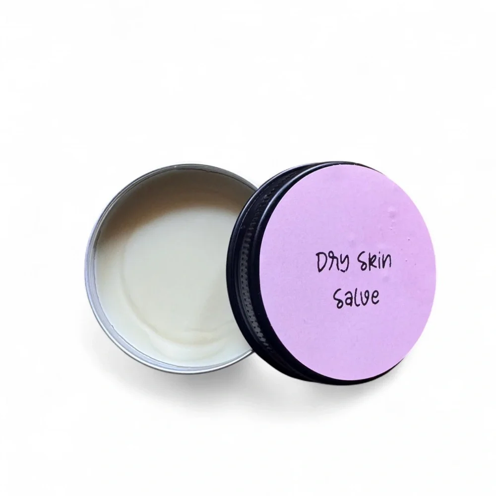 Handmade Lavender Frankincense Dry Skin Salve - Coconut Oil & Cocoa Butter Balm